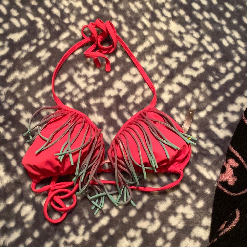 Hot pink bathing suit top!